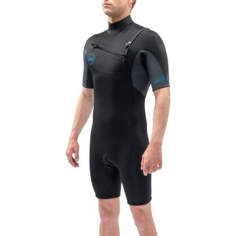 Гидрокостюм DAKINE MEN'S QUANTUM CHEST ZIP SHORTY 3/2mm Black/Grey Размер L